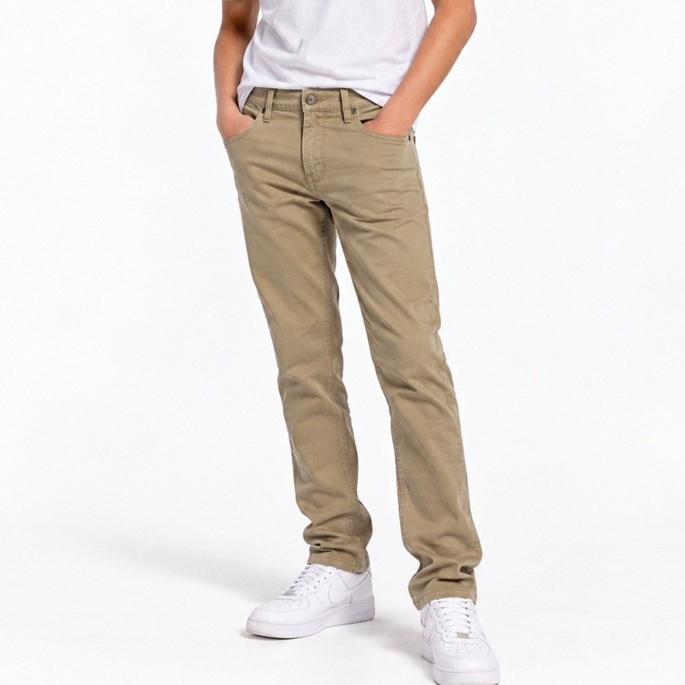 Levi's Men's Youth 511 Slim Fit Pants Khaki Tan 30x32 20-Regular Casual Chinos